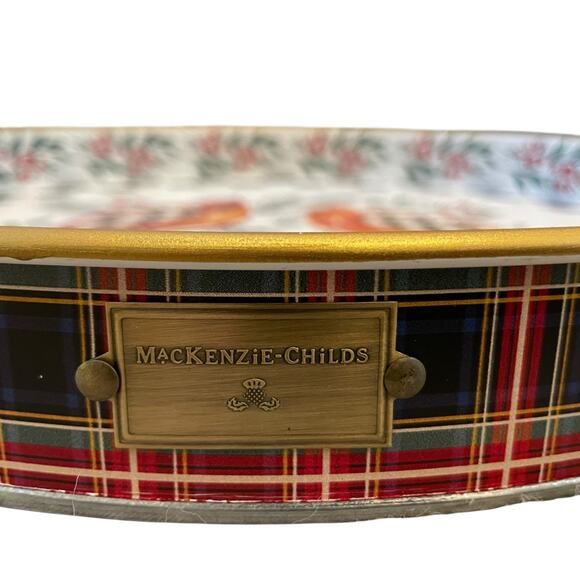 Mackenzie Child's Holiday Cardinal Round Metal Serving Trays, Set of 2 New - Picture 5 of 16